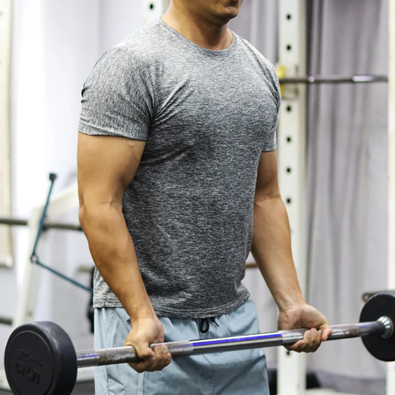 夏季圆领短袖上衣瑜伽透气跑步速干休闲训练户外运动弹力修身T恤