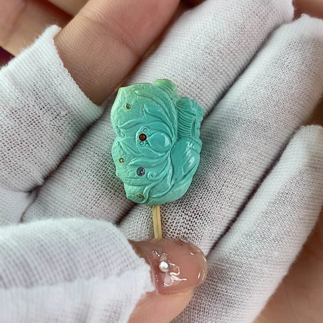 绿松石珠宝奇石未镶嵌