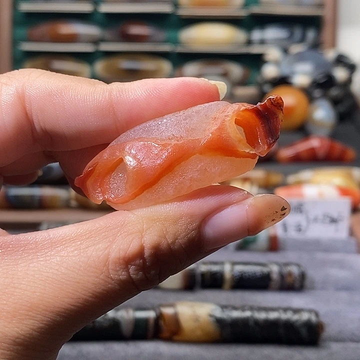 流***鸣玛瑙/玉髓未镶嵌吊坠(不含链)