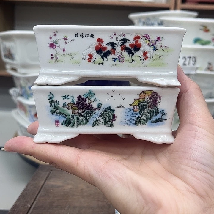 林****内直径8.8-6.6-2.5花盆2只