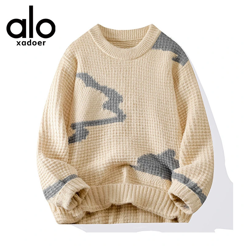 【奥特莱斯】圆领套头针织衫男款拼色宽松舒适毛衣打底秋冬季双十一