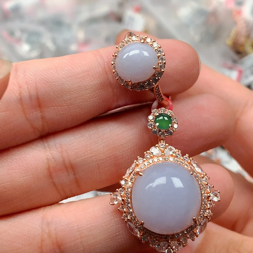 翡翠戒指银S925镶嵌