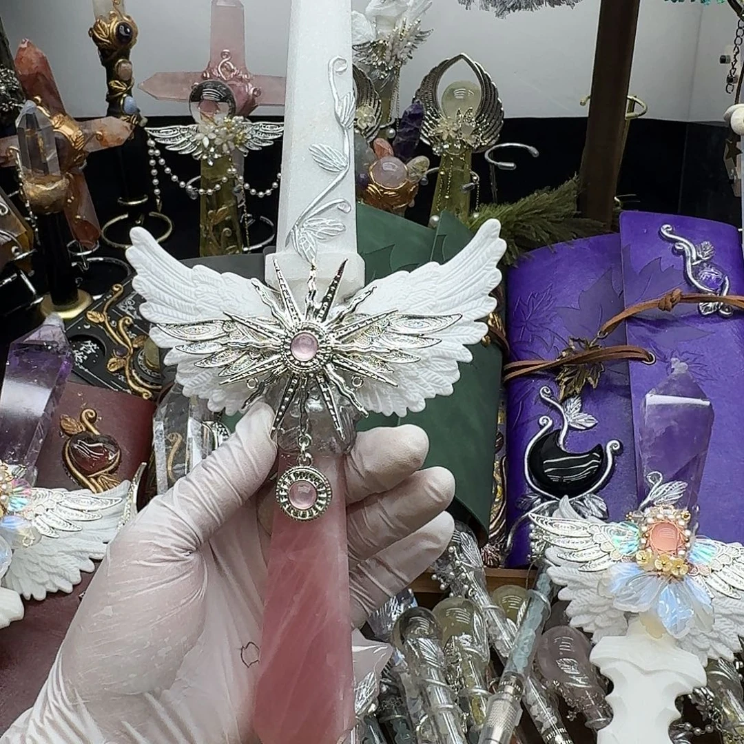 鹿***眠颈饰紫晶未镶嵌粉