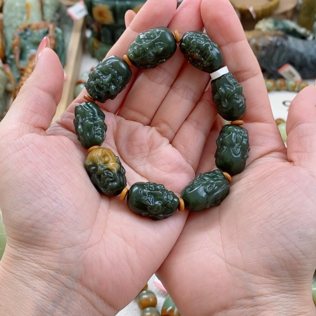 透闪石质玉手链未镶嵌A****