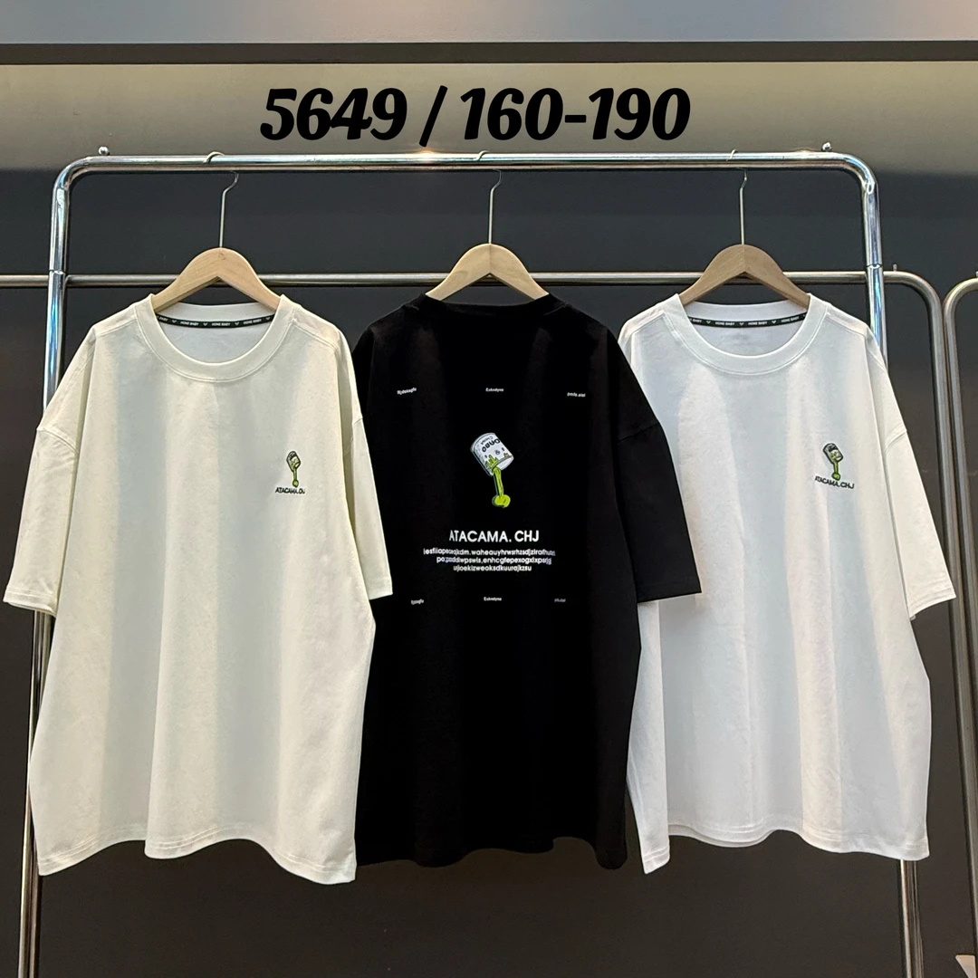 【5649-黑色】潮品圆领T恤