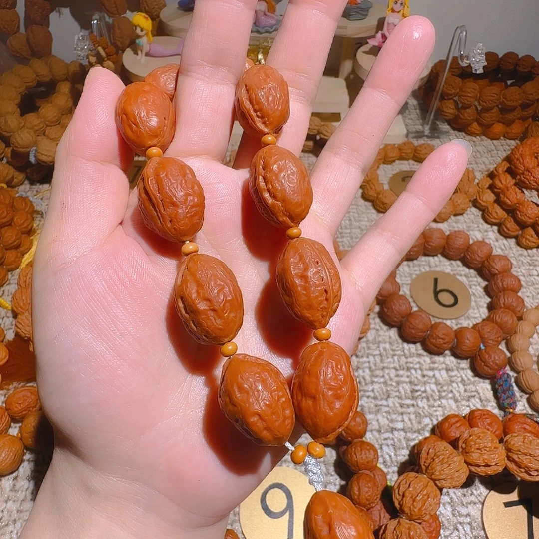 鲤*七文玩核桃吊坠来财小枣钱袋子