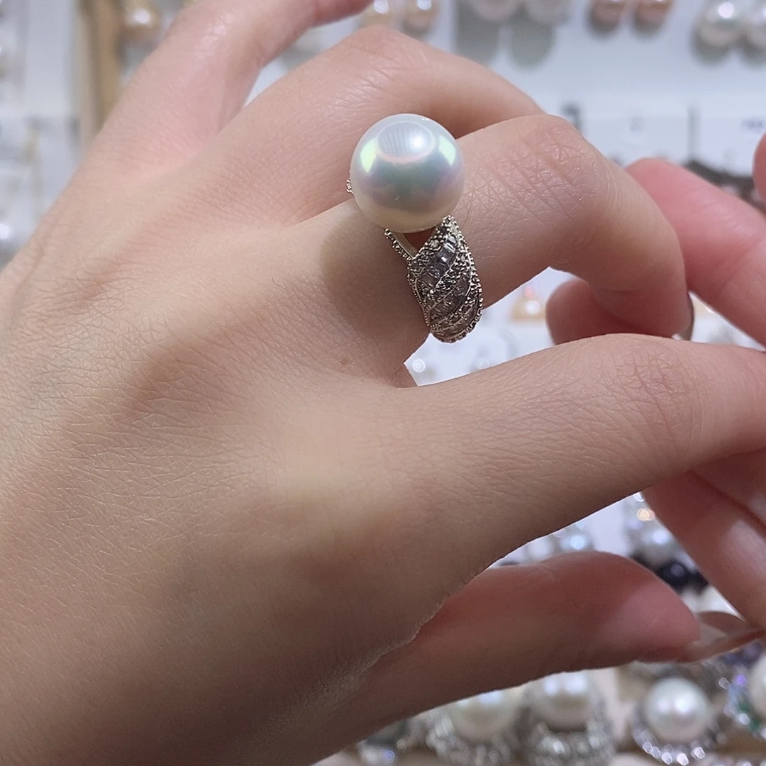 淡水珍珠未镶嵌戒指w11.5