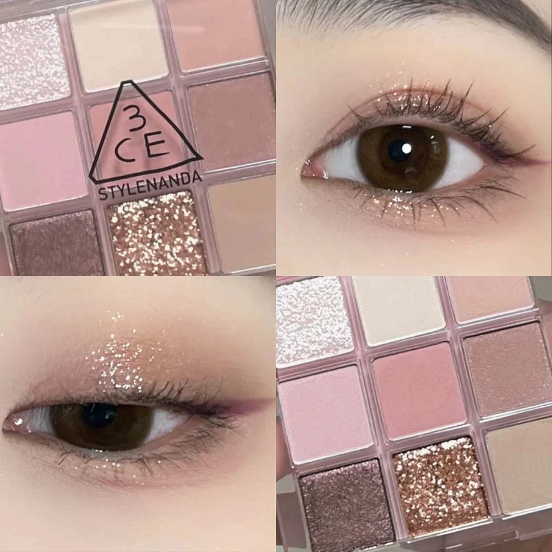 三熹玉九色纷呈眼影盘微微烟紫（芋泥盘）8.2g