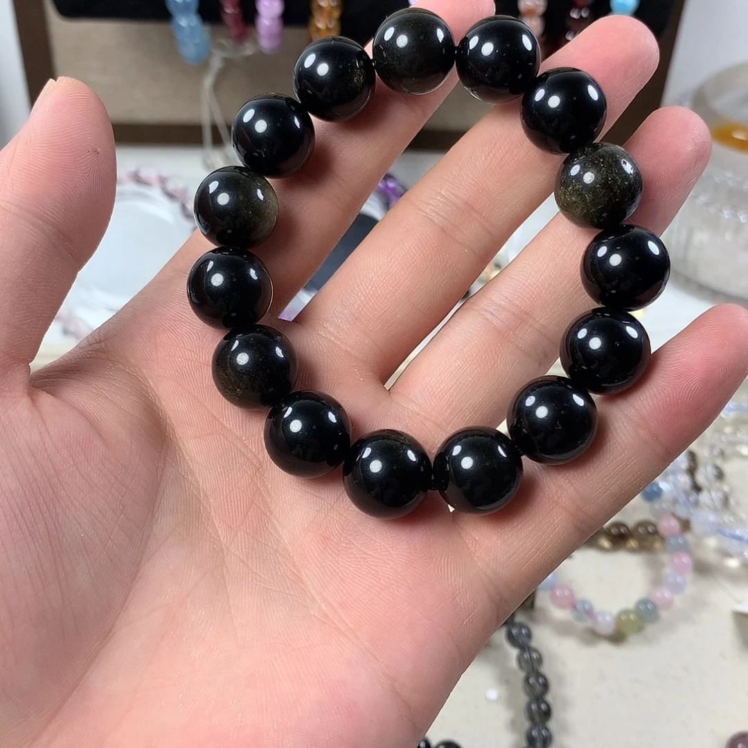 水晶手链未镶嵌金耀石