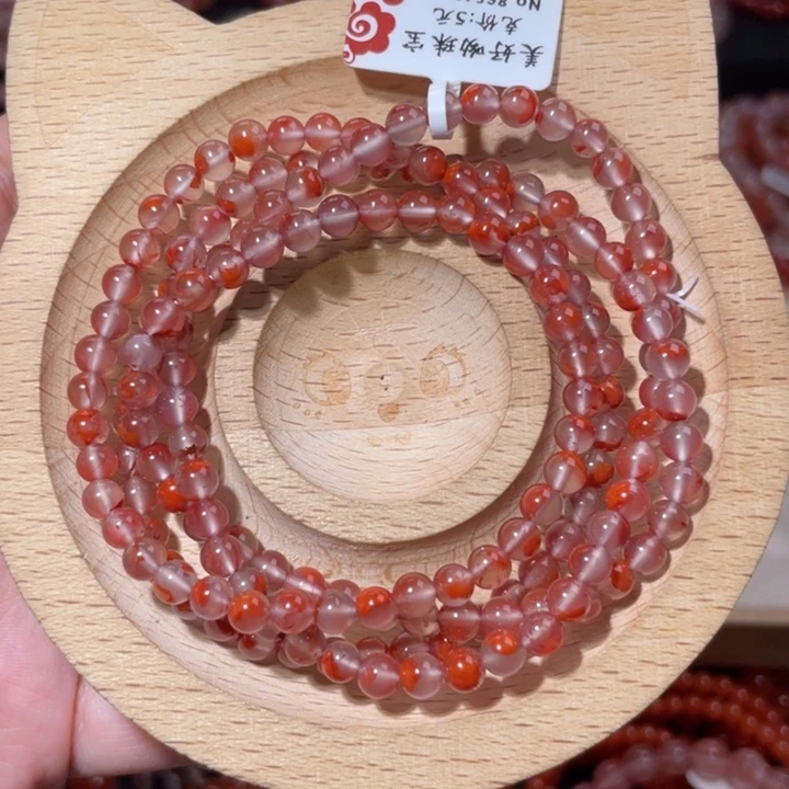 南红玛瑙未镶嵌4.8咪紫底飘花1018