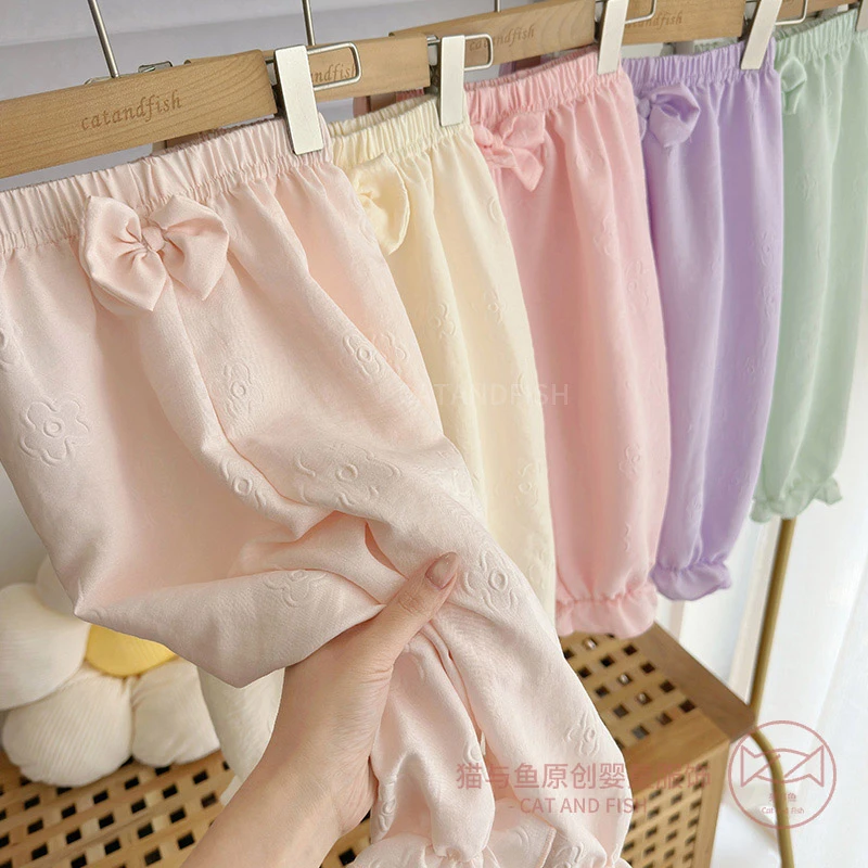 儿童女宝宝夏季防蚊裤中小童百搭夏装灯笼裤婴儿0-5岁休闲裤长裤