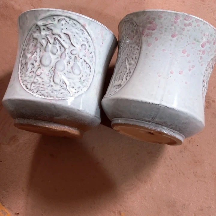 紫砂花盆口径16高度16两只正品