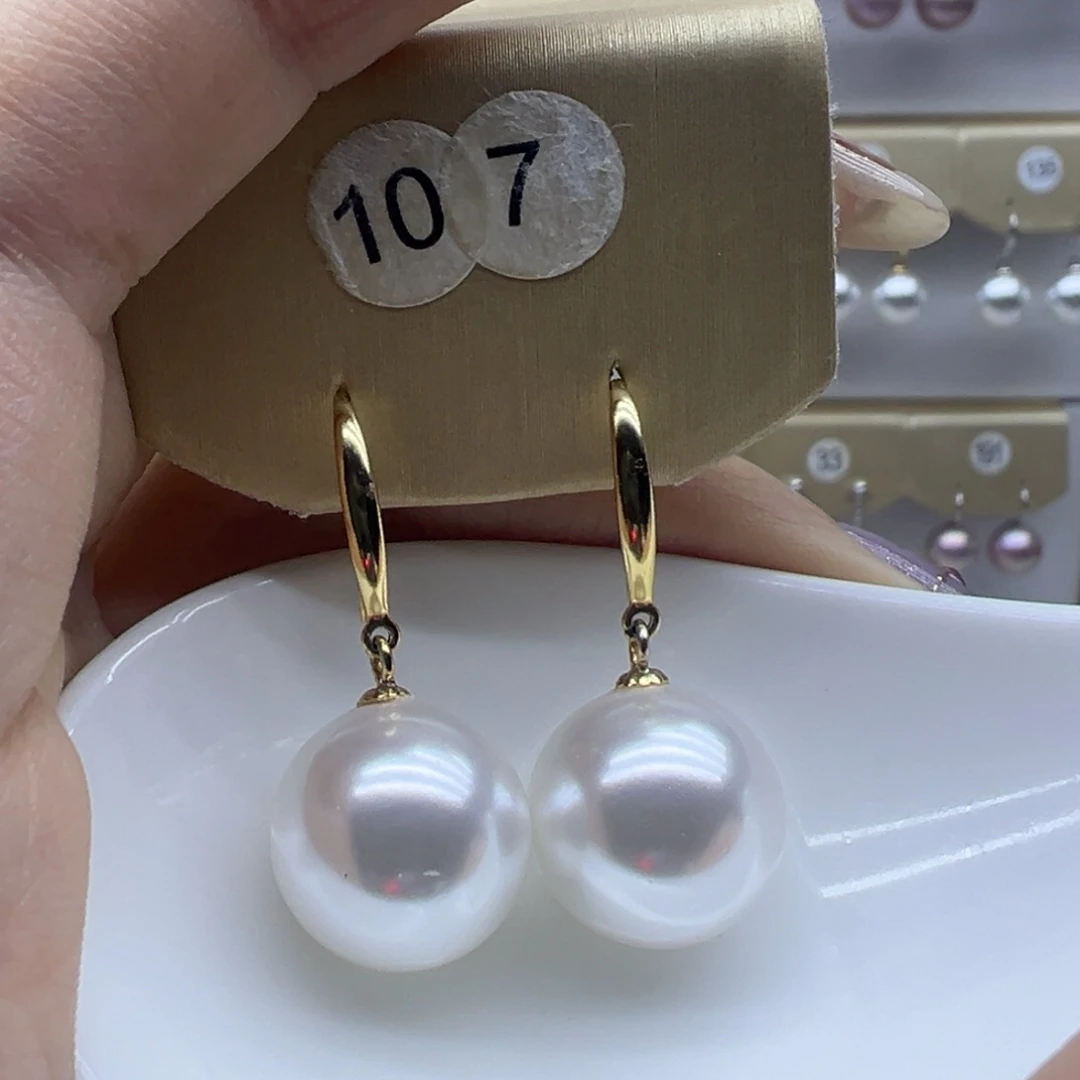 银S925镶嵌淡水珍珠耳饰