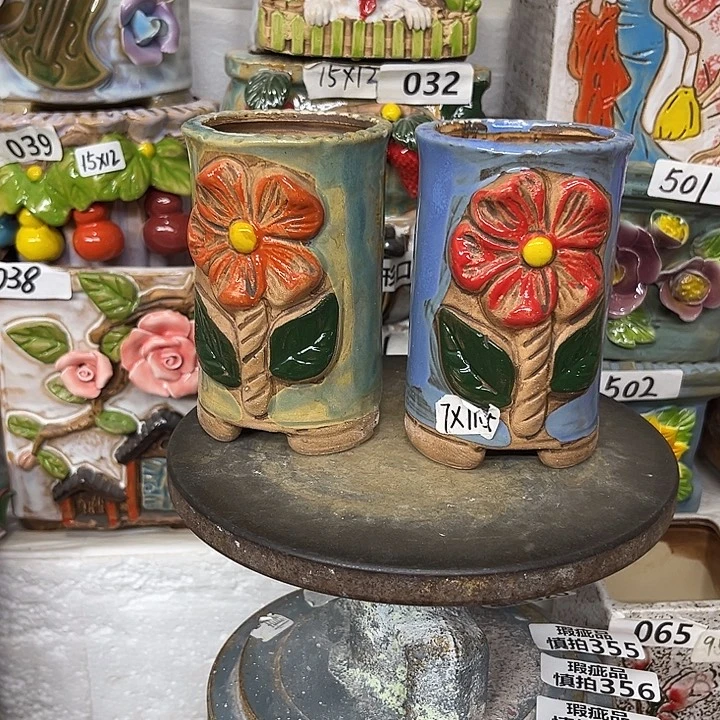 粗陶材质多肉花盆