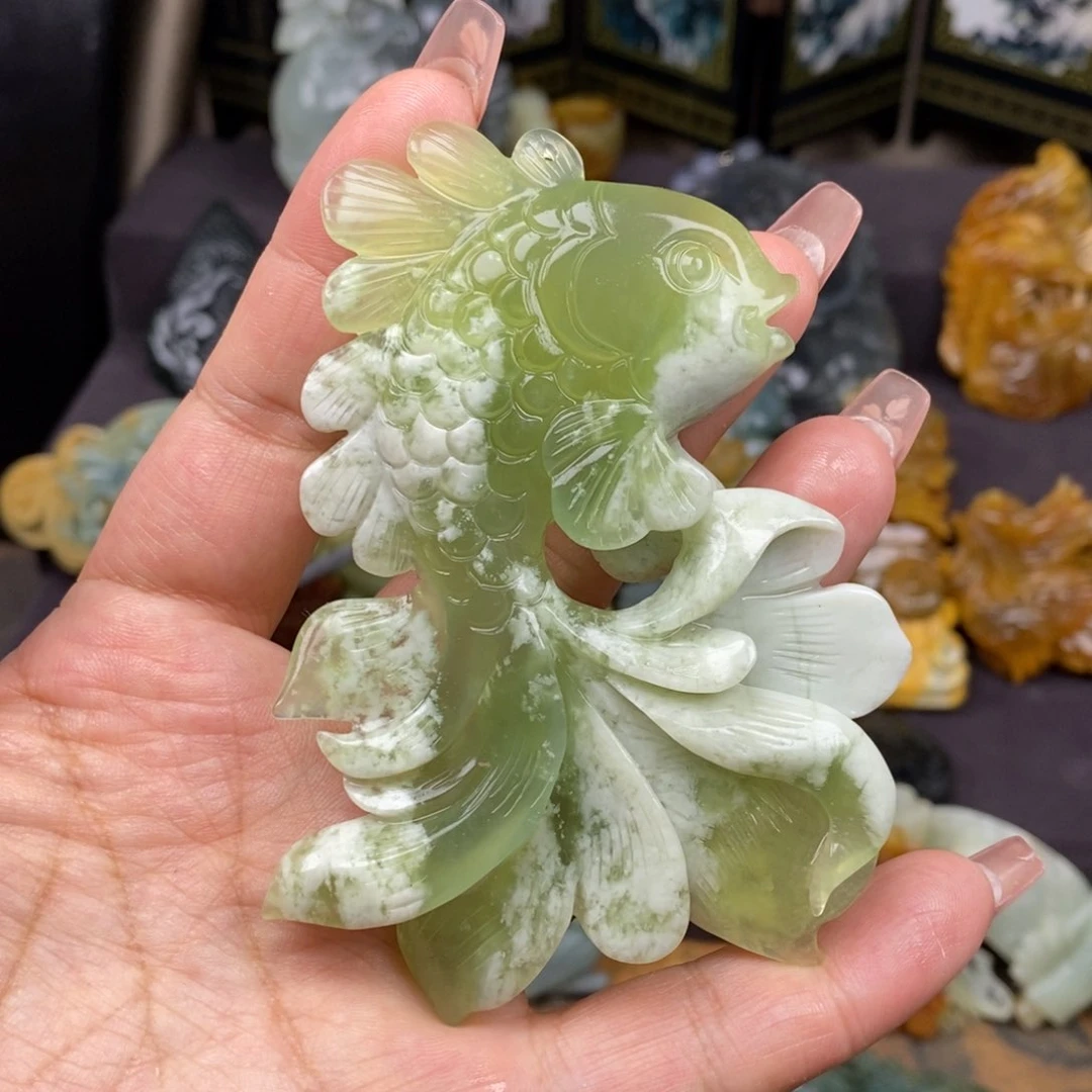 蛇纹石玉未镶嵌吊坠(赠链)