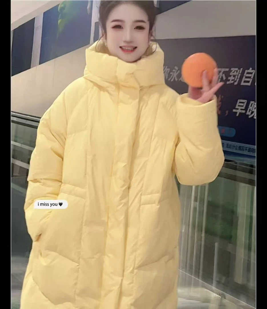 [新粉专享]2024冬季正品百搭连帽长款新款保暖羽绒女款气质外套