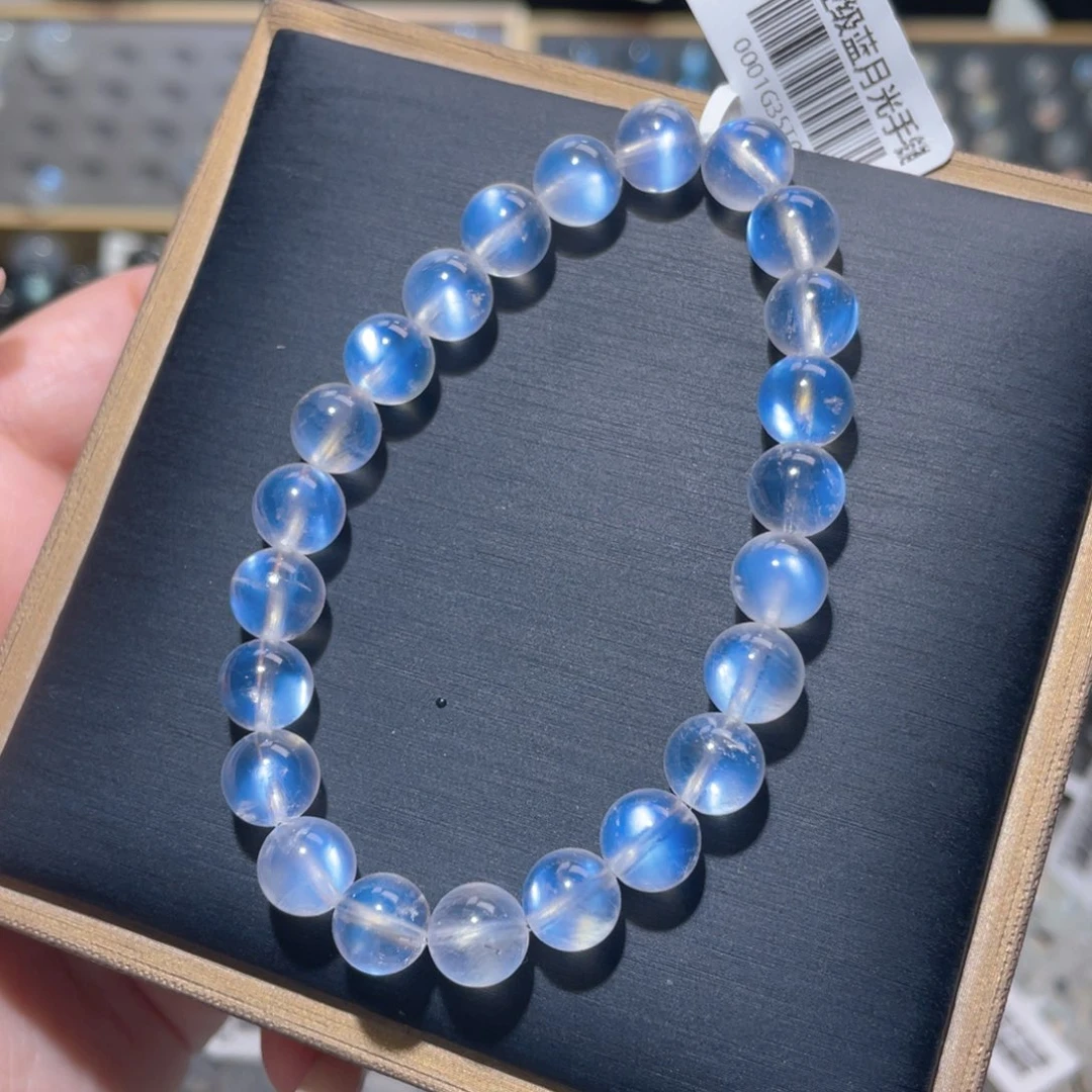 未镶嵌手链长石毕业级蓝月光手链8mm+