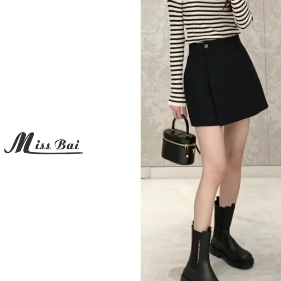 白姐严选】118—高腰A字设计感包臀裙裤网红半身裙