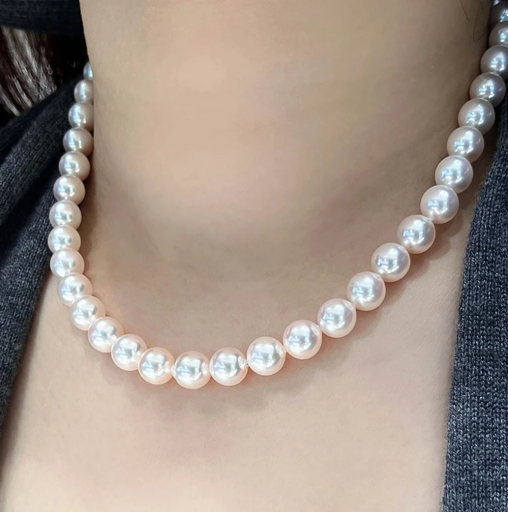 【东哥优选】S925 天然珍珠项链白色时尚百搭 10-11mm   多样性发一