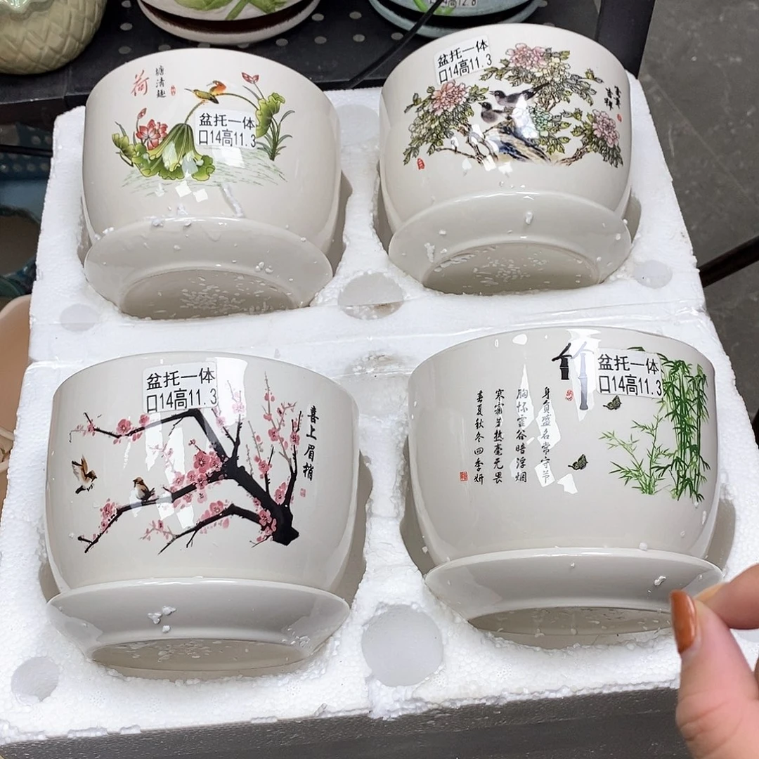 陶瓷@花盆@底部有孔@@5538272839