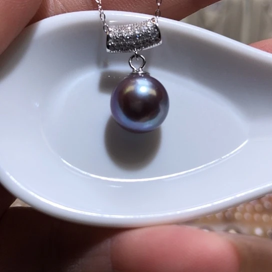 淡水珍珠耳饰银S925镶嵌