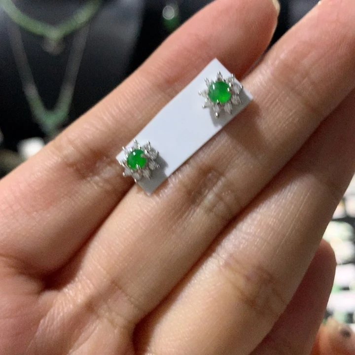 翡翠银S925镶嵌戒指