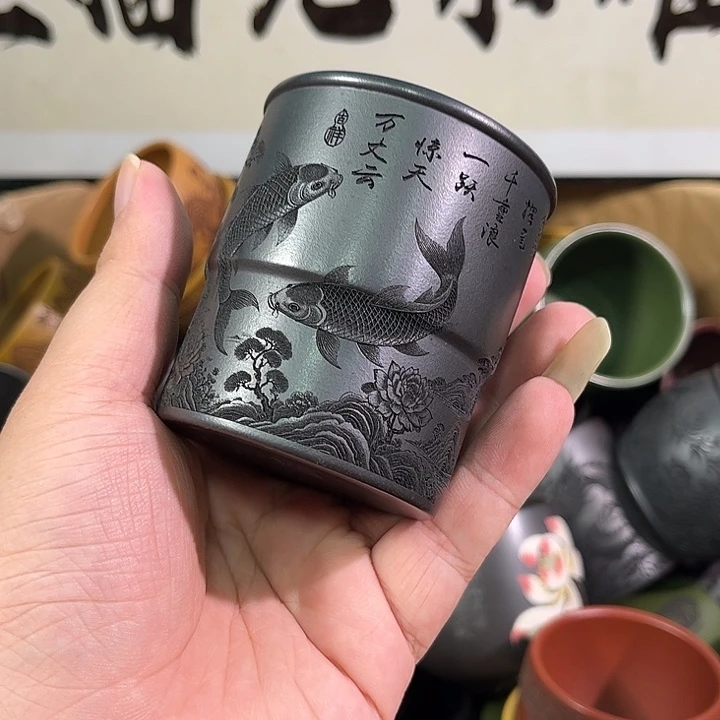 茶杯紫砂全手工紫砂主人杯