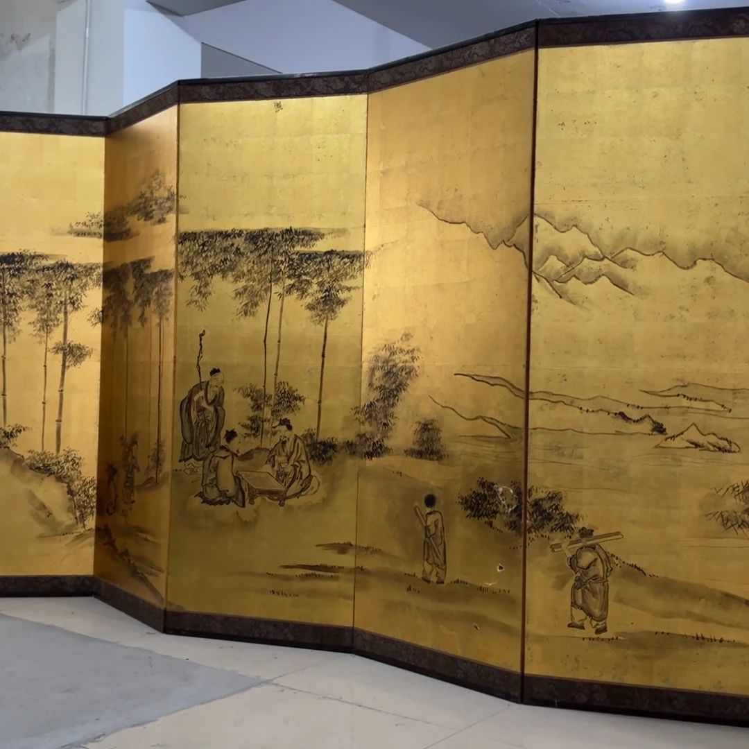 绘画屏风框画茶空间设计