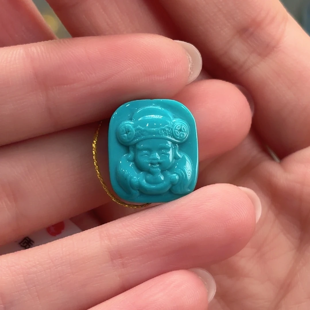 绿松石18K金镶嵌颈饰