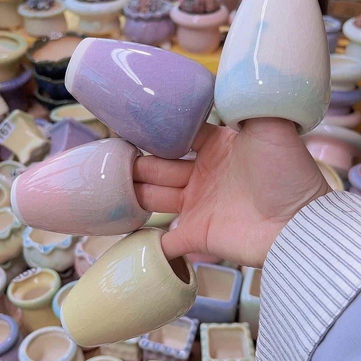 红陶陶瓷花盆当场满12包邮