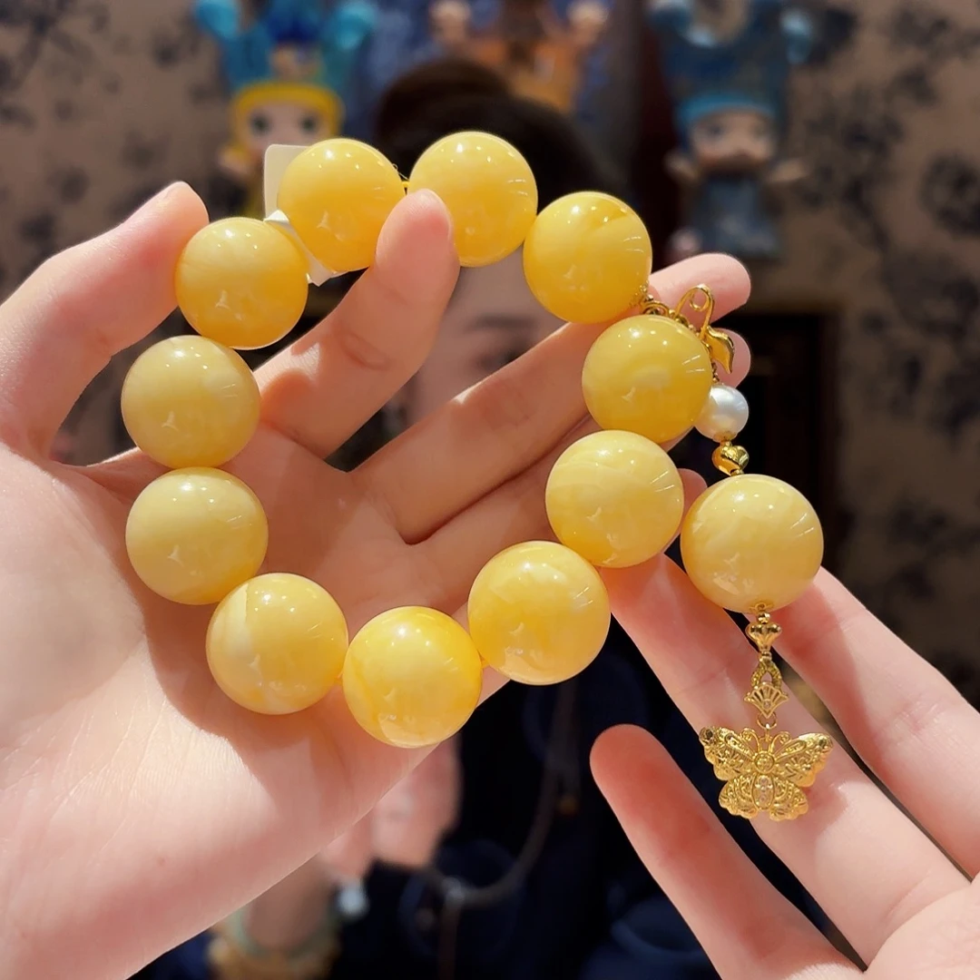 未镶嵌蜜蜡手链手串
