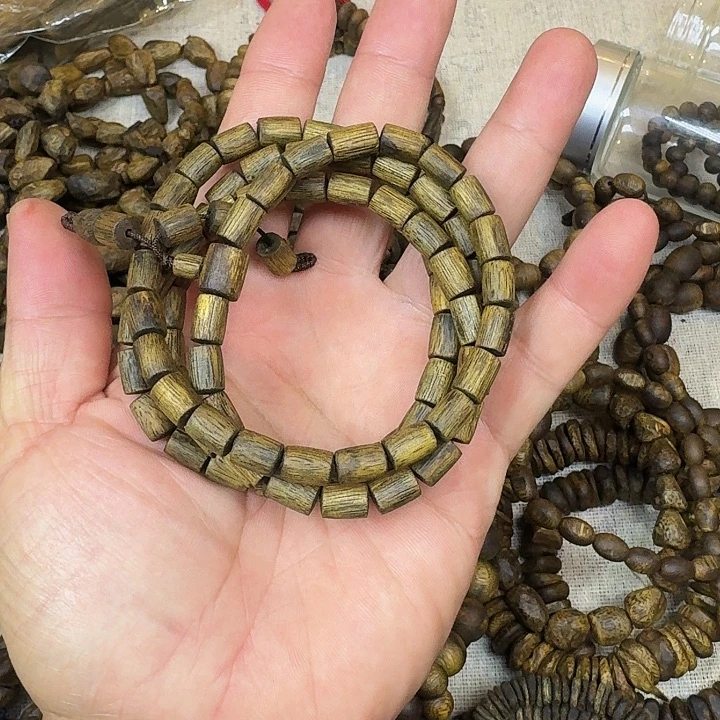 沉香碎屑沉香高油脂桶珠多圈30克加