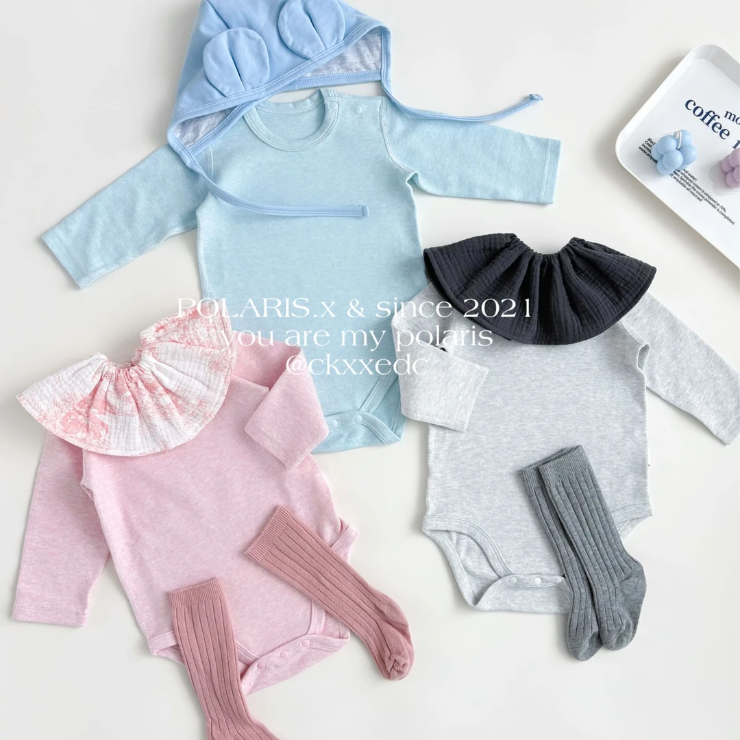 马卡龙色系 | 新疆棉婴儿新生儿冬季六色包屁衣内搭哈衣爬服秋冬