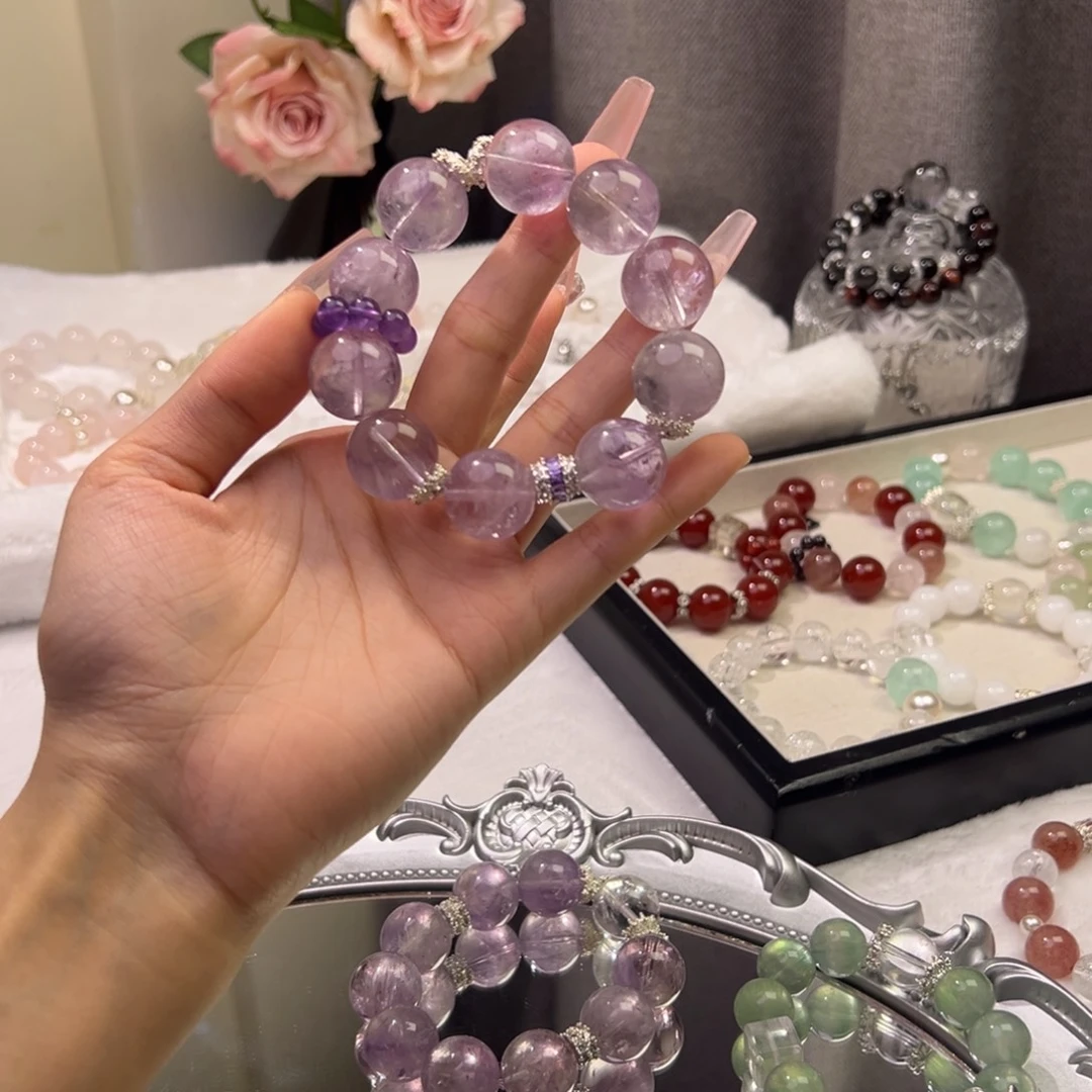 手链未镶嵌水晶紫水晶