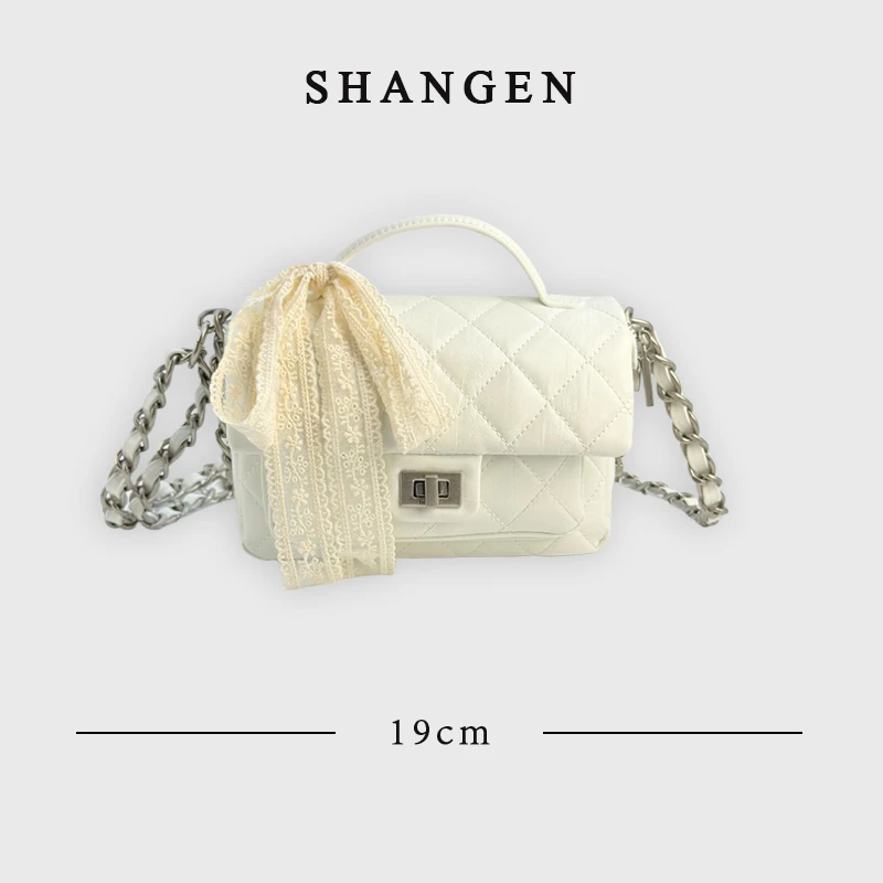 【尚恩CC】ZT-D7205-瓷白色-轻奢时尚女士新款单肩斜挎包