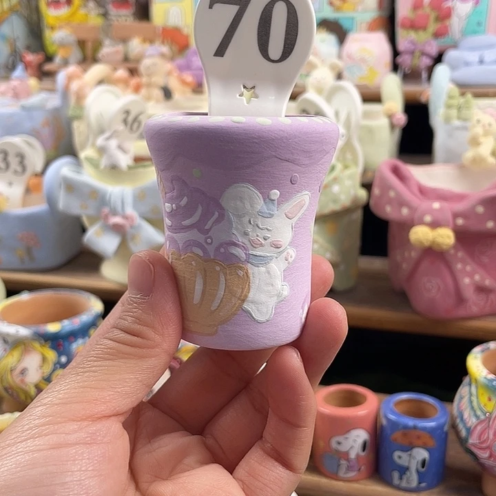 70….手工手绘花盆