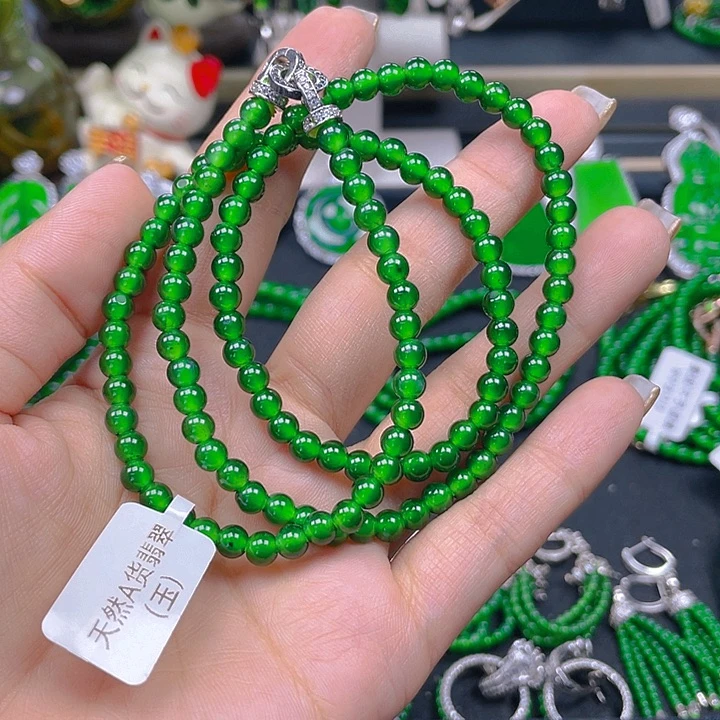 翡翠未镶嵌颈饰翡翠项链5