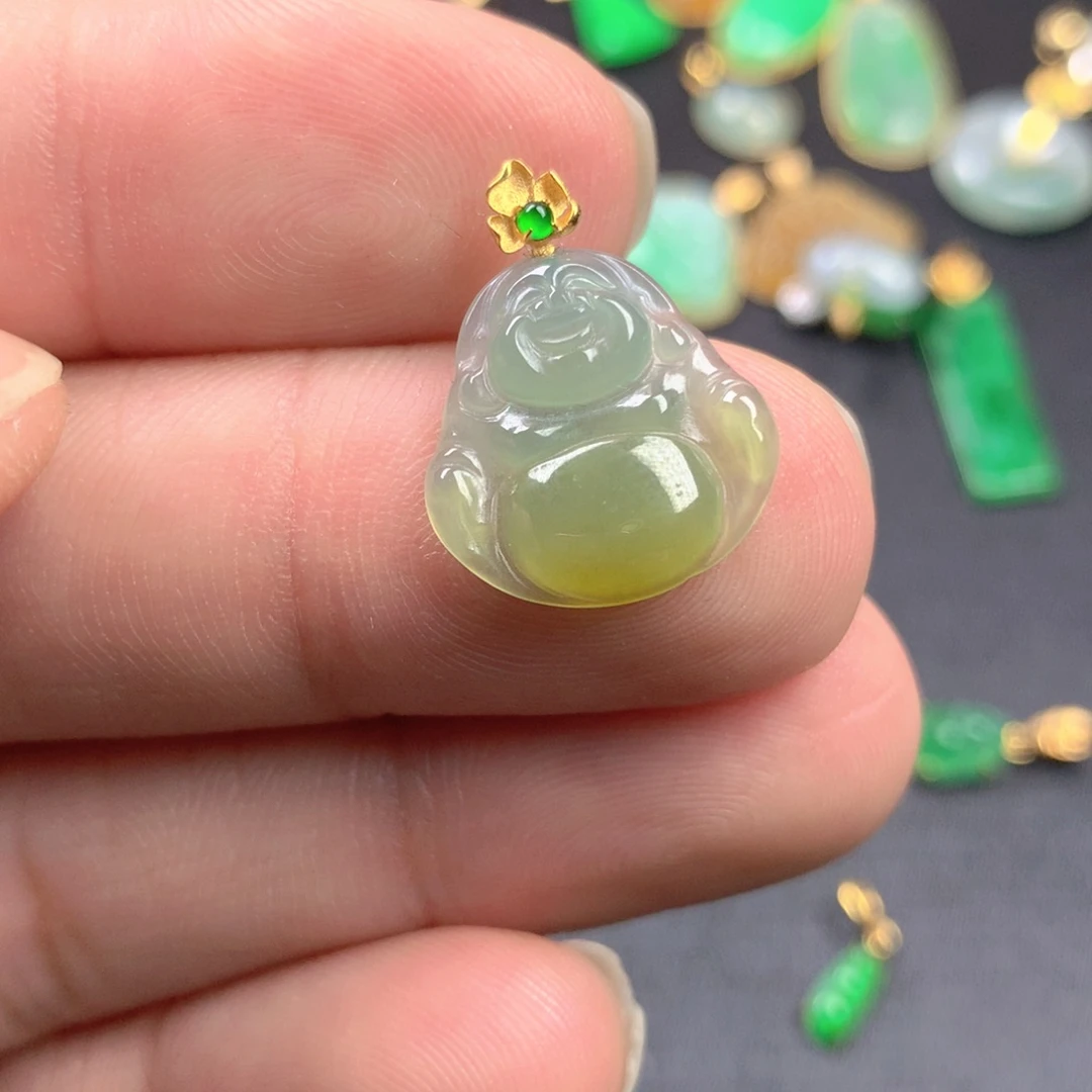 【闪购商品】颈饰18K金镶嵌翡翠翡翠