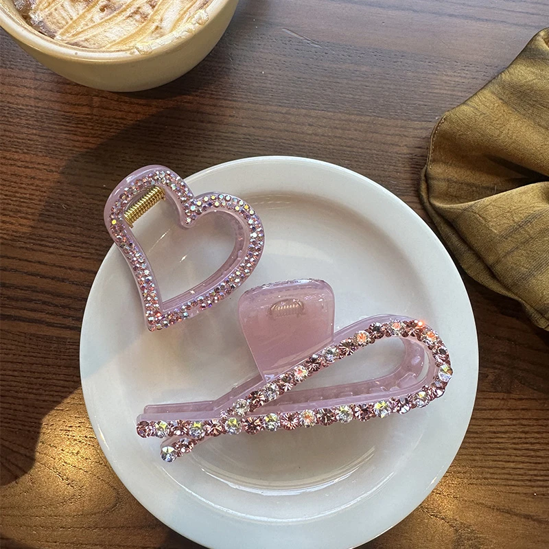 日韩抓夹轻奢风女发夹发饰边夹顶夹简约ins韩版优雅刘海夹钻钻