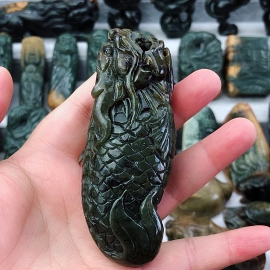 岫岩河磨玉（透闪石质玉）未镶嵌把件