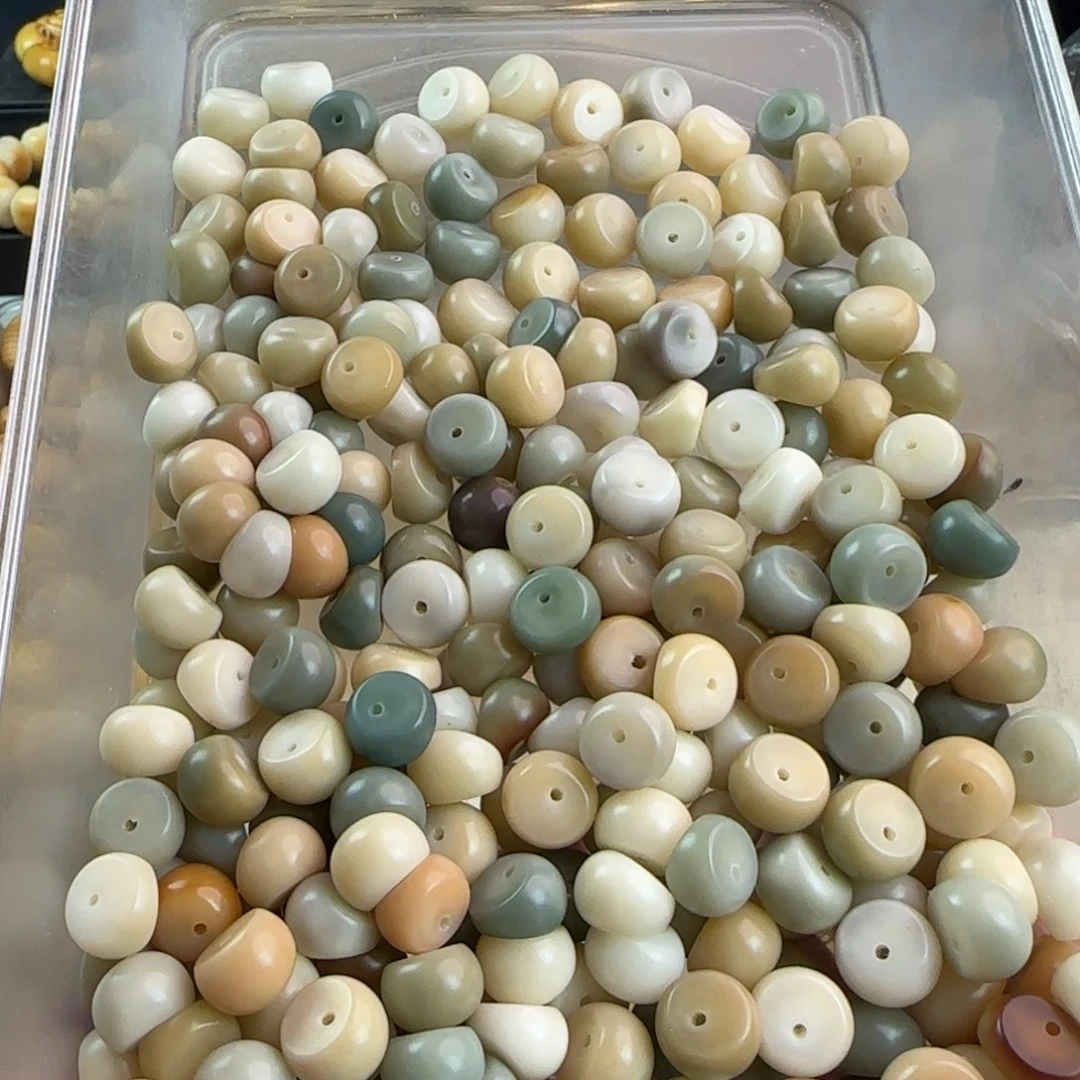手串菩提根/象牙果卡14海盐蓝多宝蒜瓣25颗
