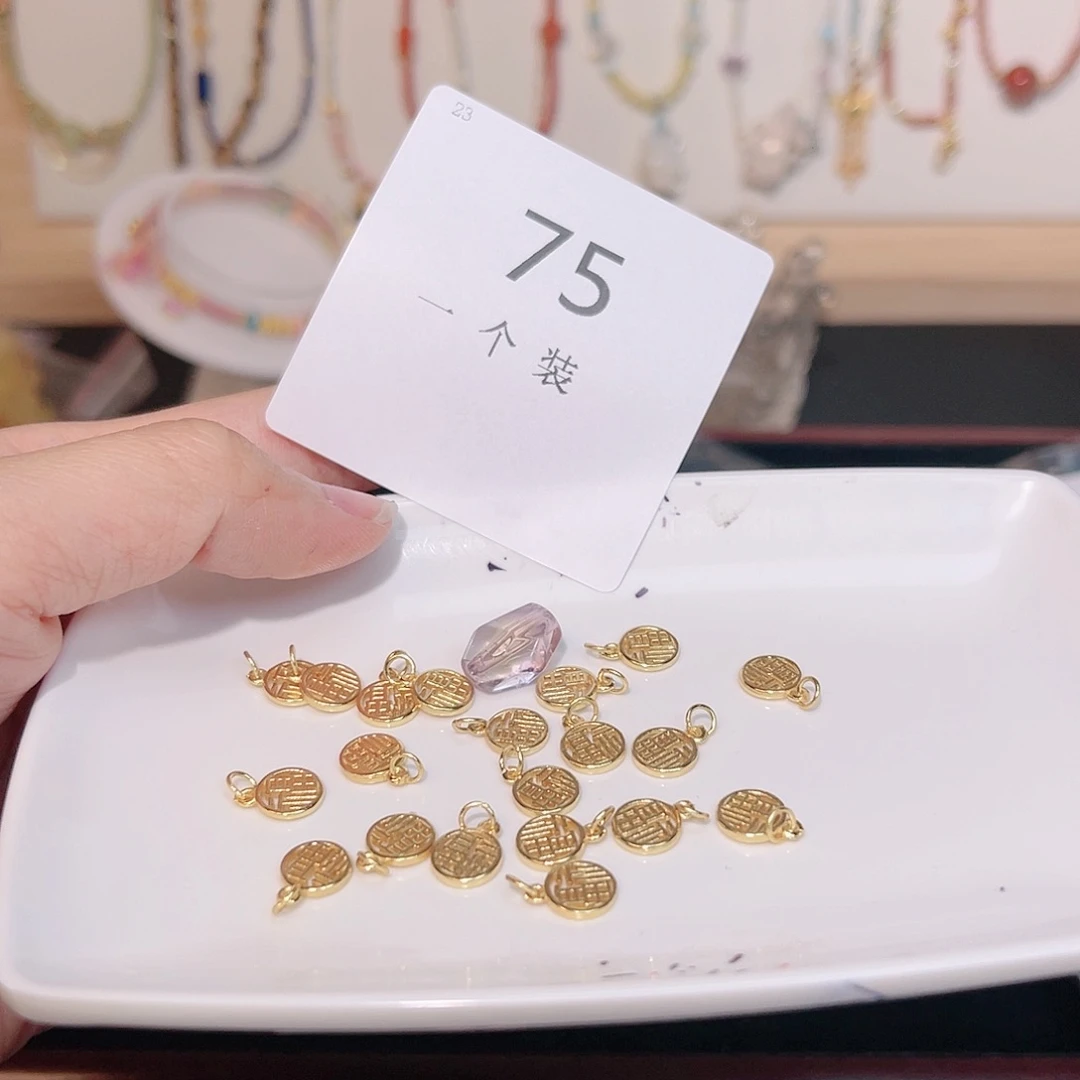 紫晶珠宝半成品银S925镀金镶嵌75