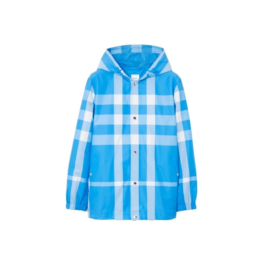未使用 BURBERRY/博柏利 男士宽松格纹连帽外套/B16900