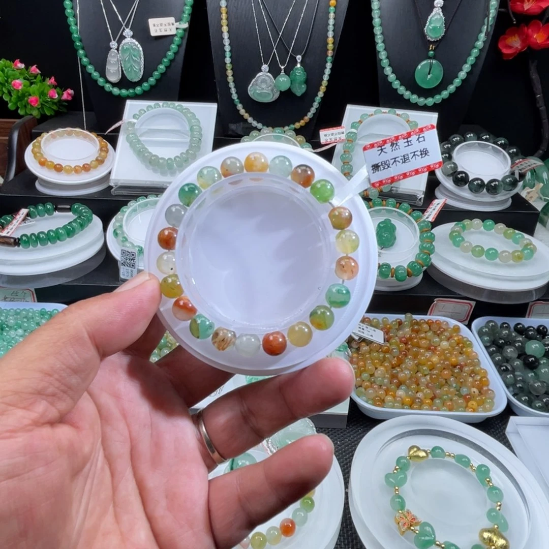 石英质玉（非洲翠）未镶嵌手串