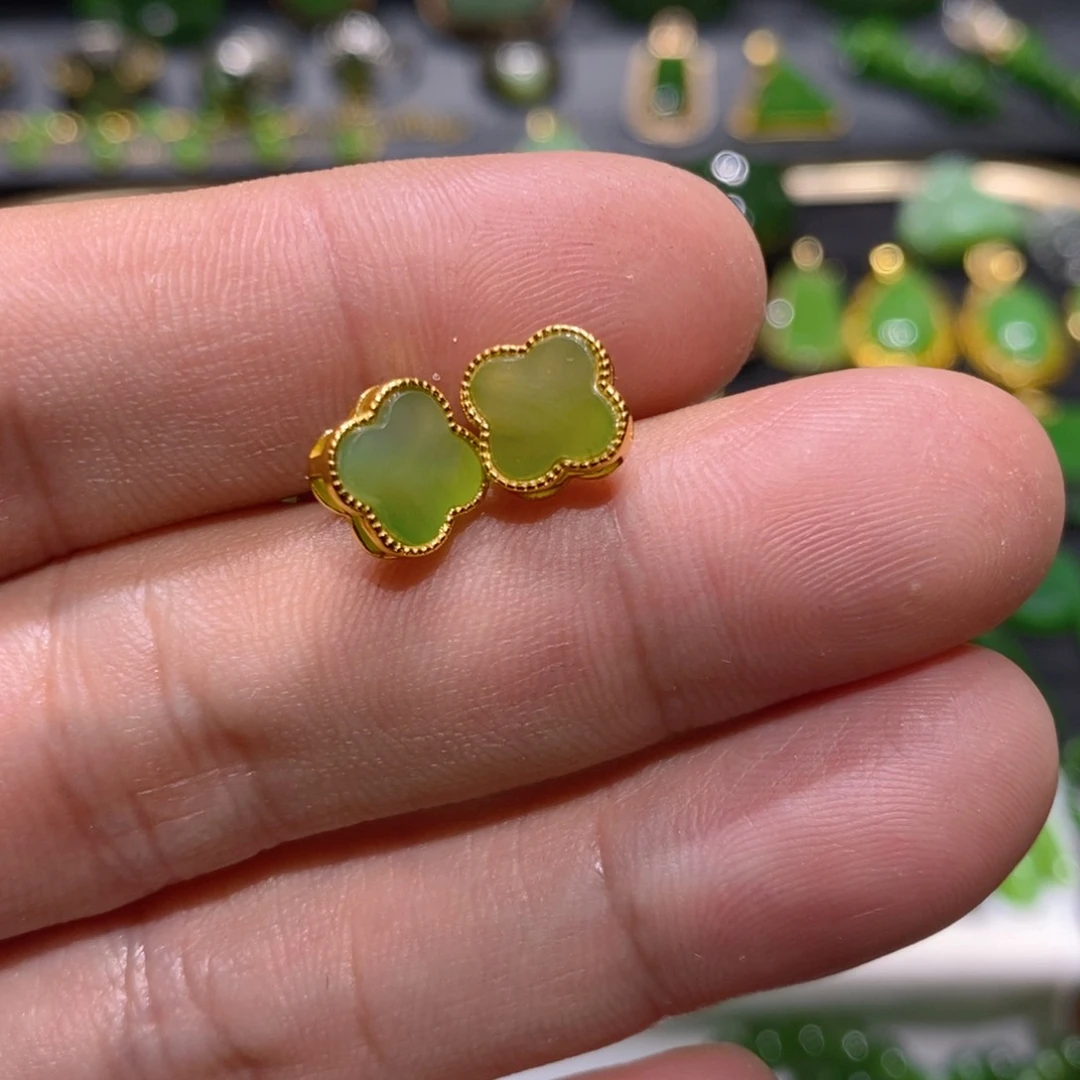 和田玉（碧玉）颈饰银S925镶嵌