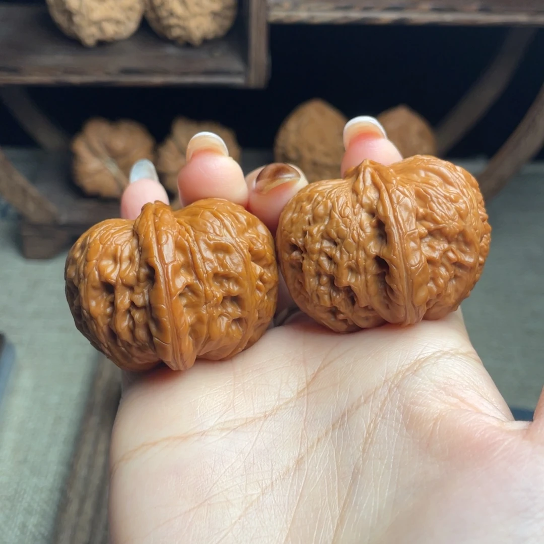 文玩核桃吊坠元宝42 全品打底精配毕业红皮克重打手