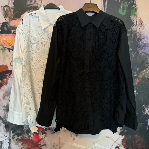 【大G精选】“月下芭蕾曲” 设计感刺绣衬衫浪漫碰撞双色