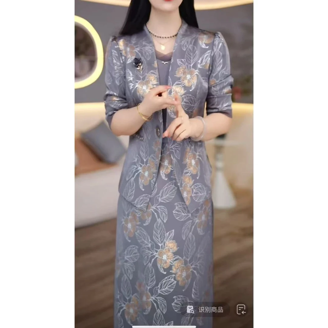 小香风套装连衣裙2025新款女春秋十三行爆款轻奢高级感职业两件套