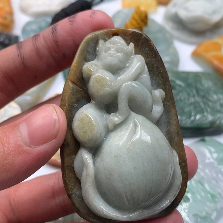 翡翠未镶嵌颈饰保真天然a翡翠