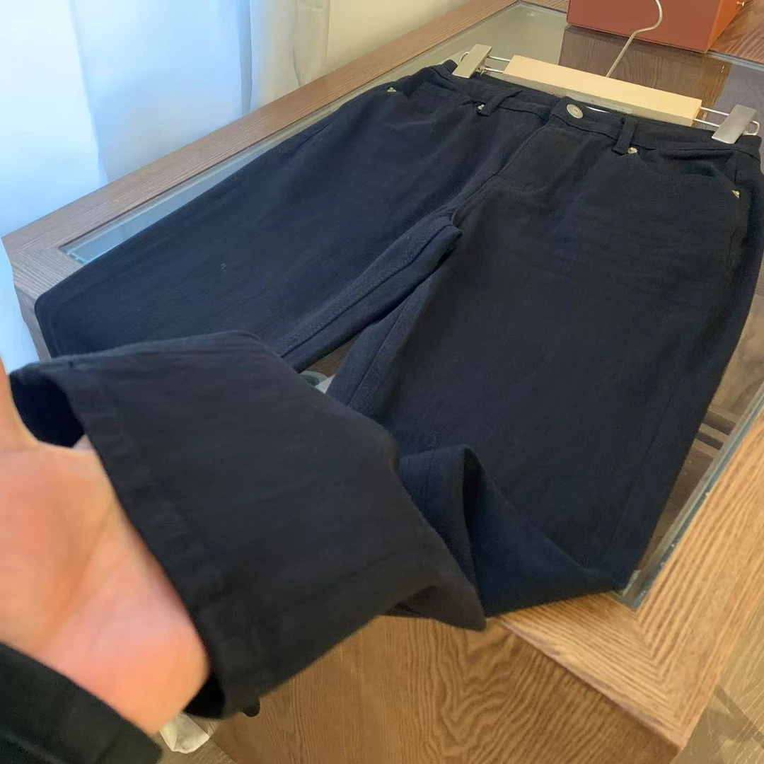 KZ5054 十三行2025春款黑色百搭显瘦牛仔裤女  96